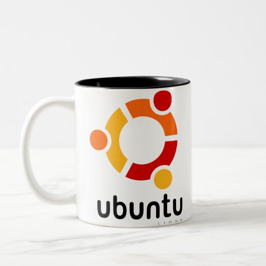 Ubuntu Linux Quelle Zweifarbige Tasse (Links)