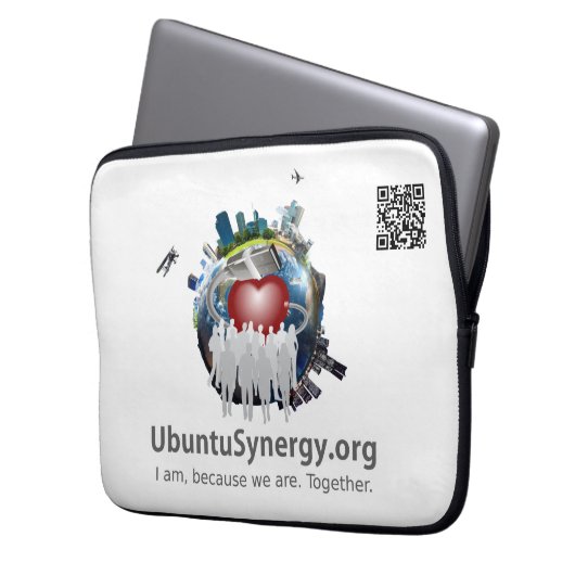 Ubuntu Synergy - Laptop-Sieb 13" Laptopschutzhülle (Vorderseite Links)