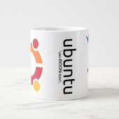 Ubuntu Tasse mit dem Tux, der Windows swatting ist (Vorderseite)