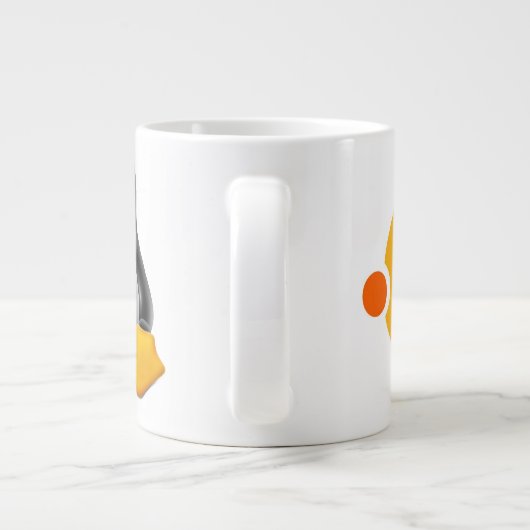 Ubuntu Tasse mit Logo, Aussprache und Tux (Rückseite)