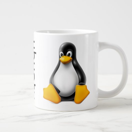 Ubuntu Tasse mit Logo, Aussprache und Tux (Rechts)