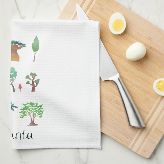 Ubuntu Tree Kitchen Handtuch (Viertel Falte)