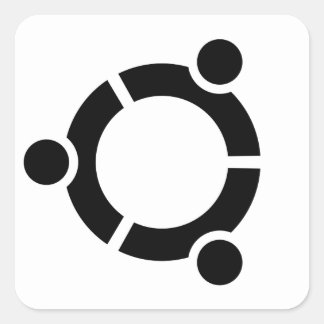 Ubuntu Weißer Aufkleber