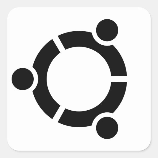 Ubuntu Weißer Aufkleber (Vorderseite)