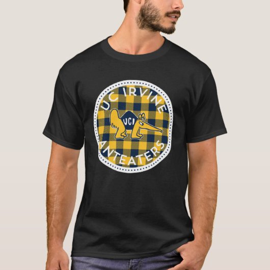 UC Irvine Anteaters Kariertes Abzeichen T-Shirt (Vorderseite)