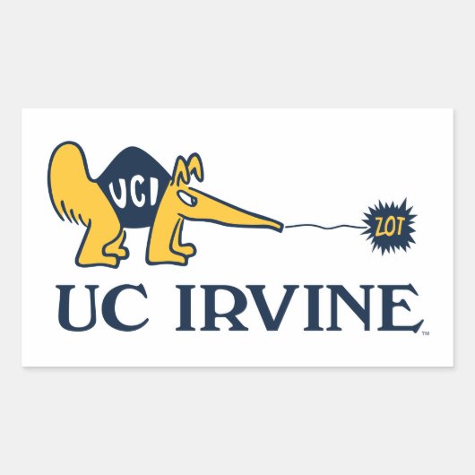 UC Irvine | UCI Anteaters Zot! Rechteckiger Aufkleber (Vorderseite)