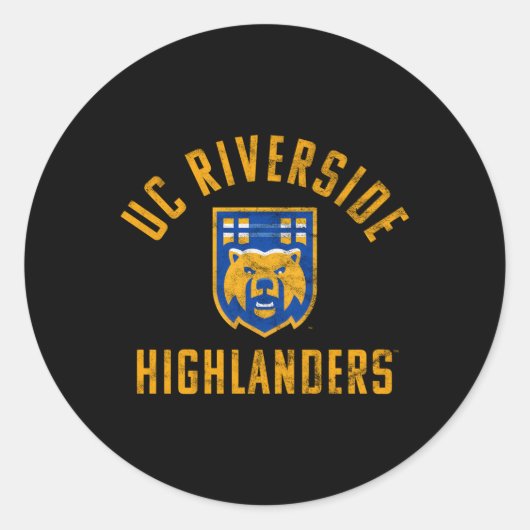 UC Riverside Highlander Large Runder Aufkleber (Vorderseite)