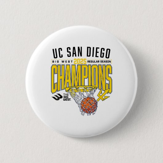 Uc San Diego Tretons 2025 Regular Season Basketbal Button (Vorderseite)