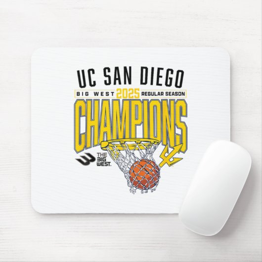 Uc San Diego Tretons 2025 Regular Season Basketbal Mousepad (Mit Mouse)