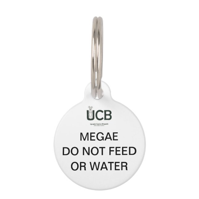 UCB Erkennungsmarke Haustiermarke (Vorderseite)