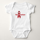 UCB ME Awareness Ribbon One Piece undershirt Baby Strampler (Vorderseite)