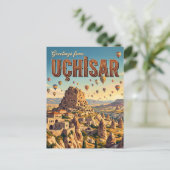 Uçhisar Türkei Postkarte (Stehend Vorderseite)