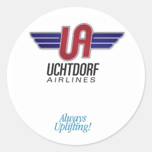Uchtdorf Airlines. Runder Aufkleber