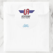 Uchtdorf Airlines. Runder Aufkleber (Tasche)