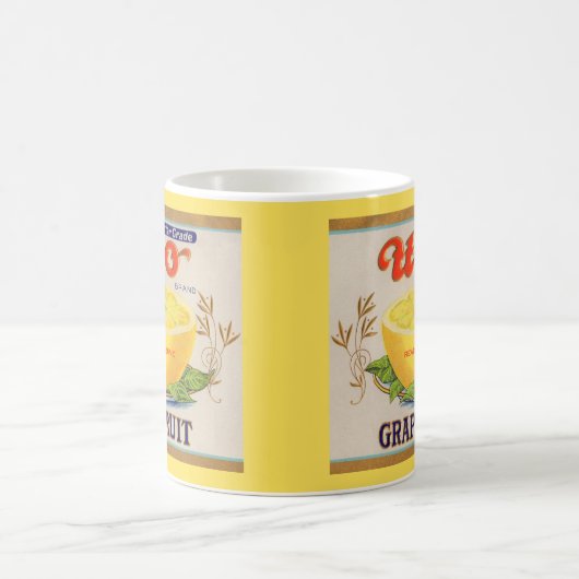 Uco-Markenzeichen Grapefruit-Zeichen der 30er Jahr Kaffeetasse (Mittel)