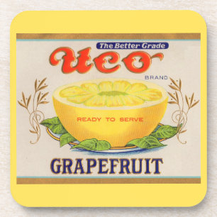 Uco-Markenzeichen Grapefruit-Zeichen der 30er Jahr Untersetzer