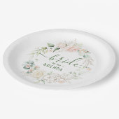 Ucoliptice-Blätter und Rosenkranz Pappteller (Schrägansicht)