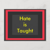 ! UCreate Hate wird gelehrt Postkarte (Vorderseite)