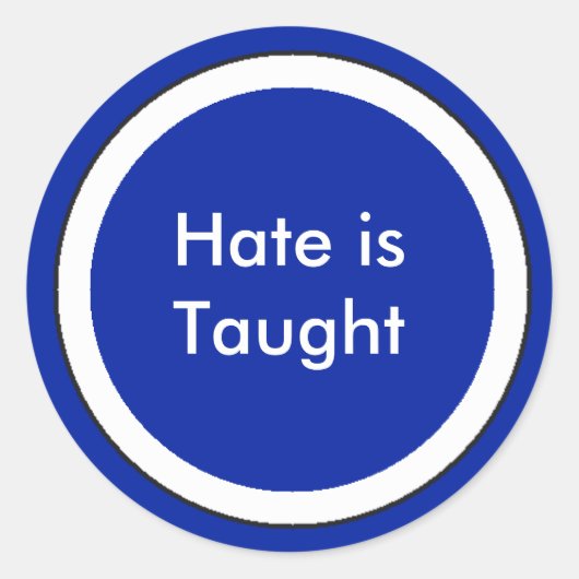 ! UCreate Hate wird gelehrt Runder Aufkleber (Vorderseite)