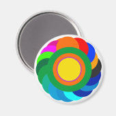 ! UCreate mit Farbkreisen Solid SqCircleTran2 Magnet (Vorderseite/Rückseite)