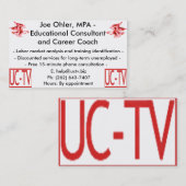 UCTV pädagogisch und Karriere-beratengeschäft Visitenkarte (Vorne/Hinten)