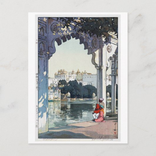 Udaipur Castle, Indien, Hiroshi Yoshida Postkarte (Vorderseite)