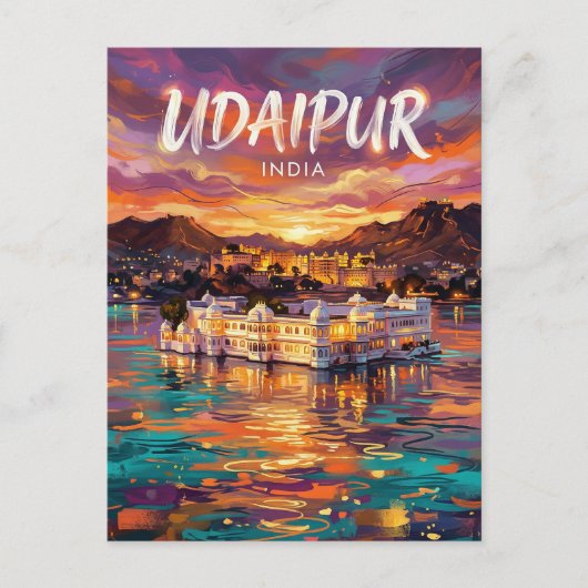 Udaipur Indien Postkarte (Vorderseite)