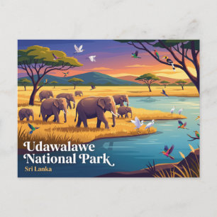 Udawalawe Nationalpark Sri Lanka Postkarte