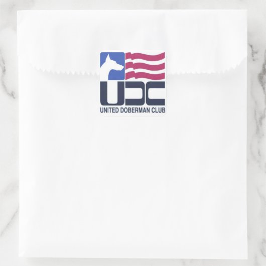 UDC-Logo-Aufkleber Quadratischer Aufkleber (Tasche)