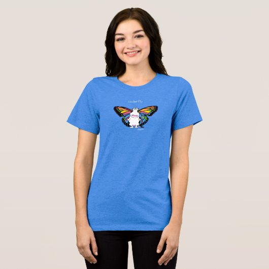 UDDERFLY von Sandra Boynton Tri-Blend Shirt (Vorderseite voll)