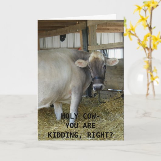 UDDERLY FAB 40. GEBURTSTAG SPASS KARTE (Gelbe Blume)