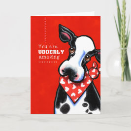 Udderly fantastische Schatz-Kuh personalisiert Feiertagskarte