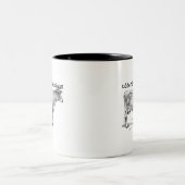 Udderly Ridiculous Punny Cow Zweifarbige Tasse (Mittel)