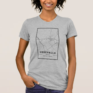 Uddevalla Schweden Stadtkarte | Minimalistische Ku T-Shirt