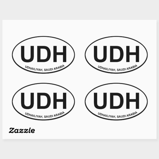 UDH Oval Aufkleber (Blatt)