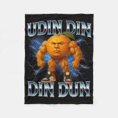 Udin Din Dun Funny Italienisch Brainrot Meme Bodyb Fleecedecke (Vorderseite)