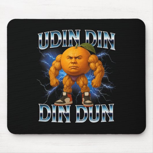 Udin Din Dun Funny Italienisch Brainrot Meme Bodyb Mousepad (Vorne)