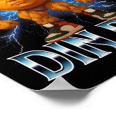 Udin Din Dun Funny Italienisch Brainrot Meme Bodyb Poster (Ecke)