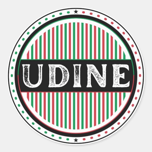 Udine City Pride Emblem – Italian Identity Runder Aufkleber (Vorderseite)