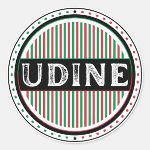 Udine City Pride Emblem – Italienische Identität Runder Aufkleber