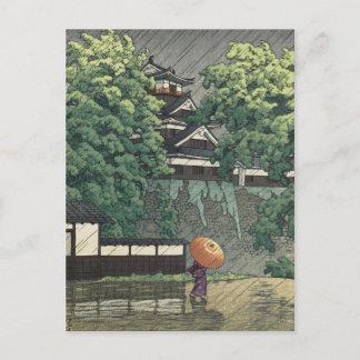 Udo Tower, Kumamoto Burg - Kawase Hasui Postkarte