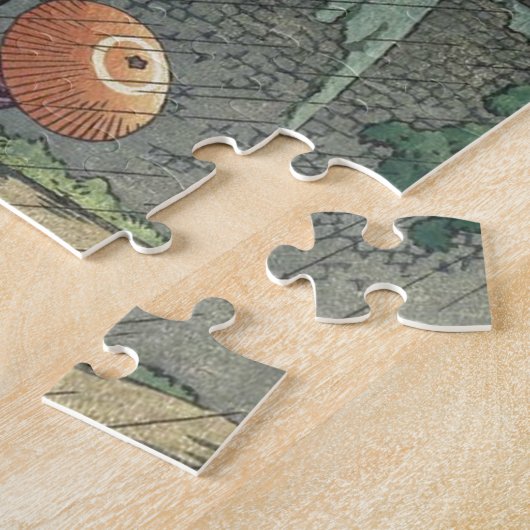 Udo Turm, Kumamoto-Schloss im Regen - Kawase Hasui Puzzle (Seite)