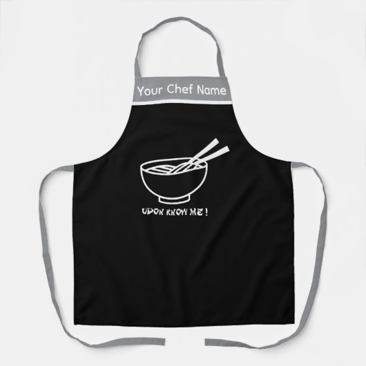 Udon Know Me Funny Noodle Graphic Apron Schürze (Vorderseite)