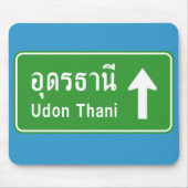 Udon Thani Ahead ⚠ Verkehrszeichen der thailändisc Mousepad (Vorne)