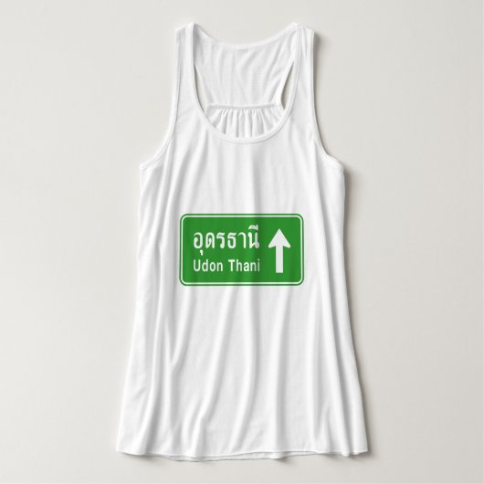Udon Thani Ahead ⚠ Verkehrszeichen der thailändisc Tank Top (Design Vorderseite)
