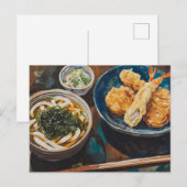 Udon und Shrimp Postkarte (Vorne/Hinten)