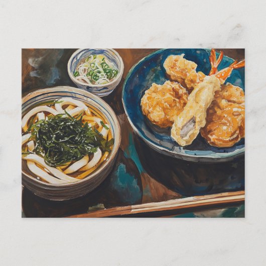 Udon und Shrimp Postkarte (Vorderseite)