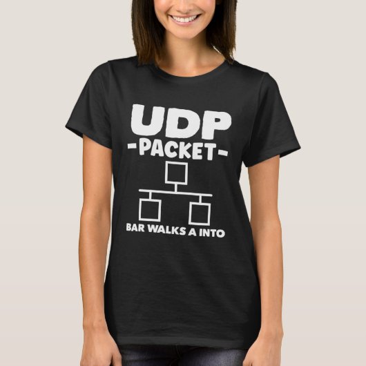 UDP Packet Bar Walks A Into Network Admin T-Shirt (Vorderseite)