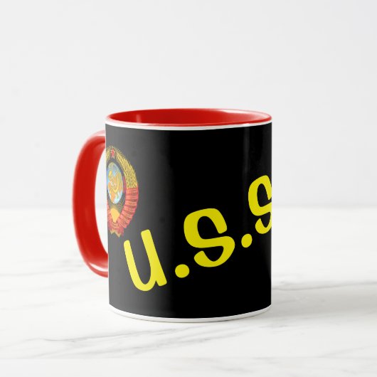 UdSSR Black Modern Look Tasse (Vorderseite Links)