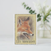 UdSSR-Briefmarke ~ Fox Postkarte (Stehend Vorderseite)